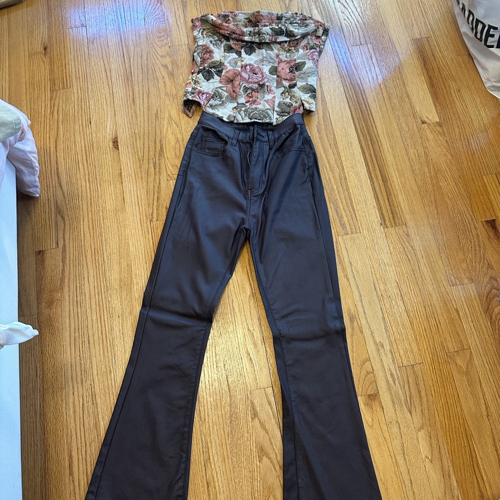 PrettyLittleThing Black Flare Pants